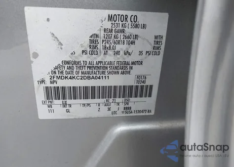 2013 Ford Edge Limited from USA, damaged, VIN 2FMDK4KC2DBA04111